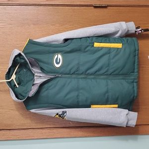 Green Bay Packer Hoodie/Vest Set - Men's Small